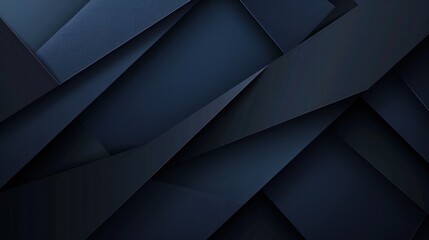 Abstract blue-black background with modern design. Gradient colors. Minimalist, dark tone. Suitable for web banners. Features geometric shapes (lines, stripes, triangles) with a 3D effect, creating a 
