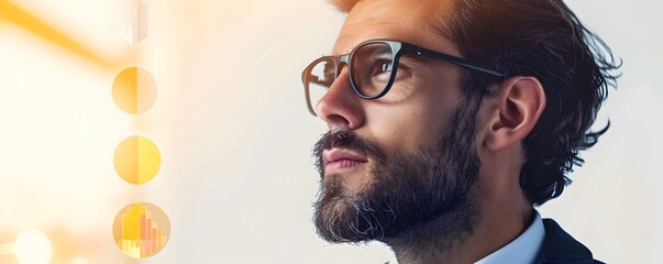 Financial Expert Examining Dynamic Investment Charts for Insightful Analysis and Strategic Decision Making