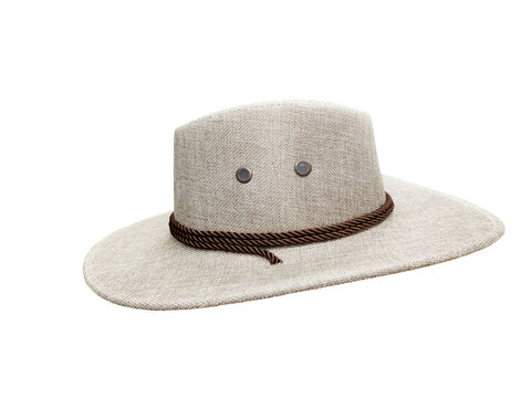 cowboy straw hat Isolated on a white background