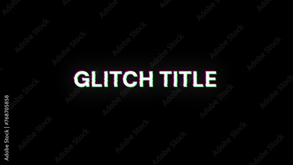 Aufkleber glitch title text with screen effects of technological failures. spectacular screen glitch with vari