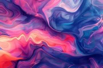 Abstract fluid art background with swirling colors and organic shapes, creative experimental painting - Digital illustration - obrazy, fototapety, plakaty