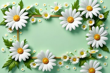beautiful abstract background with bright daisy flowers.