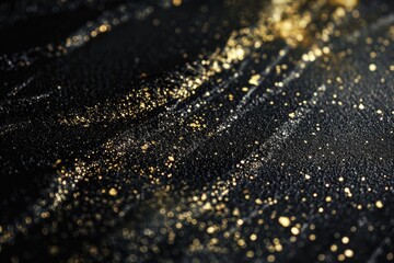 Black and Gold Gradient Texture Background with Copyspace for Abstract Text Design