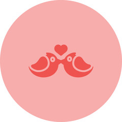 Lovebirds Vector Icon
