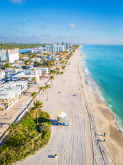  Early Morning, Hollywood Beach..Miami, Florida, USA - obrazy, fototapety, plakaty