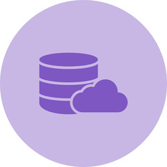 Cloud Database Vector Icon