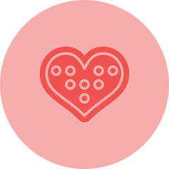 Chocolates in heart Box Vector Icon