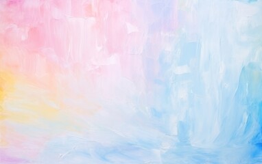 Abstract colorful blue pink pastel oil painting for wallpaper and poster. Aesthetic background.