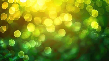 Obraz premium Soft green glowing light dots background