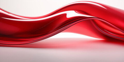 Naklejka premium Background with elegant lines and curves forming an abstract movement in red.