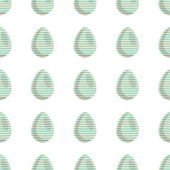 Illustration on theme seamless celebration holiday Easter with hunt colorful bright eggs