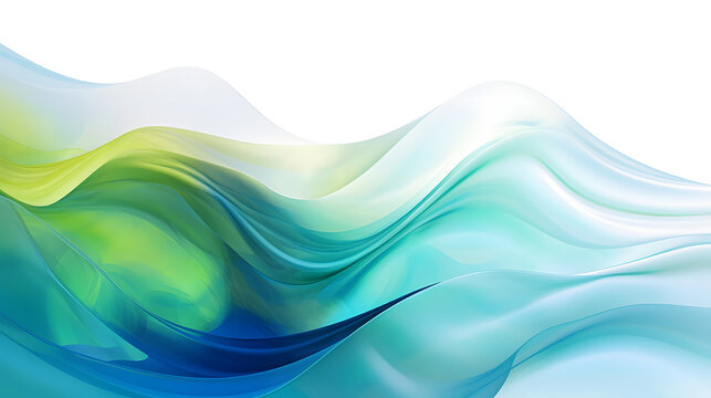 Digital technology green and blue wave abstract graphic poster web page PPT background