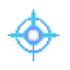 Pixel illustration of blue light