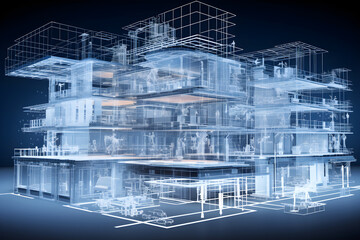 Detailed 3D Blueprint & Schematic Designs in Architectural Engineering