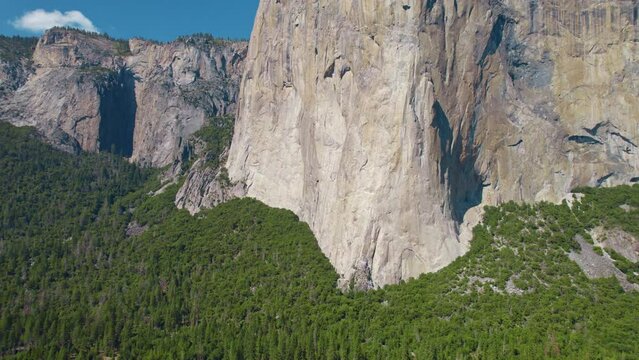 El Capitan Aerial Landscape View In Yosemite National Park, California, USA