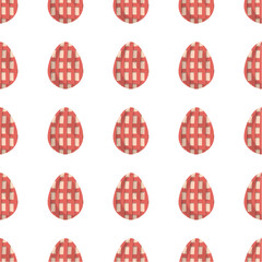 Illustration on theme seamless celebration holiday Easter with hunt colorful bright eggs