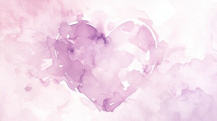  A watercolor depiction of a heart against a pastel pink/purple backdrop with a grunge finish