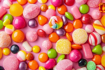 Fototapeta na wymiar a group of colorful candies