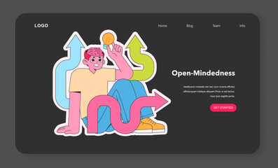 Open-Mindedness concept. Vector illustration.