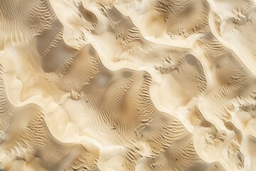Aerial Perspective of Winding Desert Dunes, Artistic Sand Patterns