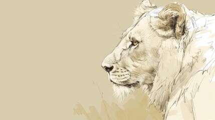  A depiction of a closed-eyed white lion, with its head tilted ever so slightly to one side