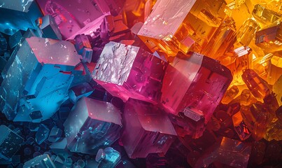 Exploring pharmaceutical purity and structure through a dynamic microscope view of crystallized drugs - obrazy, fototapety, plakaty