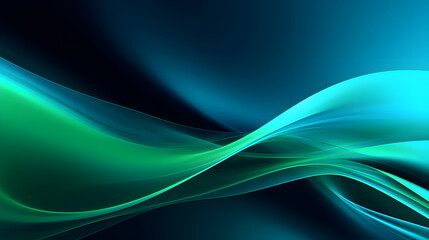 Digital technology green wave curve abstract graphic poster web page PPT background