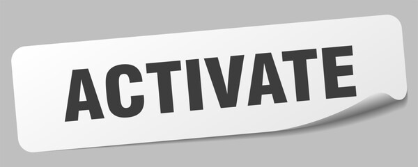 activate sticker. activate label
