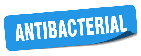 antibacterial sticker. antibacterial label