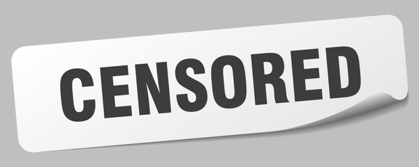 censored sticker. censored label - obrazy, fototapety, plakaty