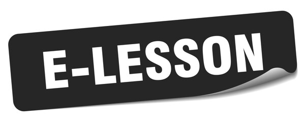 Obraz premium e-lesson sticker. e-lesson label