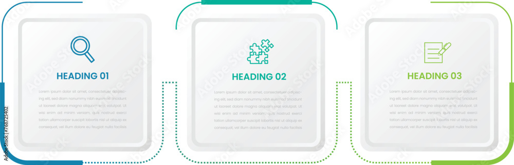 Poster vector infographic label design template with icons and 3 options or steps. can be used for process 