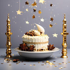 birthday cake with candles