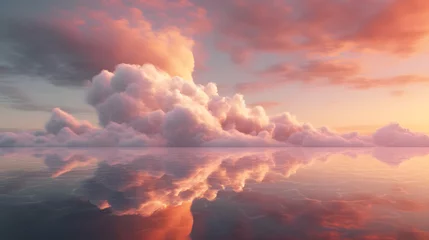 Türaufkleber Lavendel Sunset cloud landscape abstract graphic poster web page PPT background