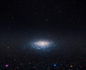 Gorgeous cosmic background with nebulae and brilliant stars. Generative Ai