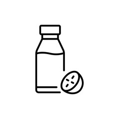 Fruit juice outline icons, minimalist vector illustration ,simple transparent graphic element .Isolated on white background