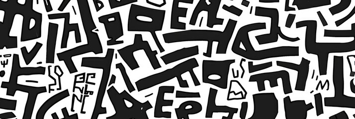 Monochrome Geometric Shapes Design