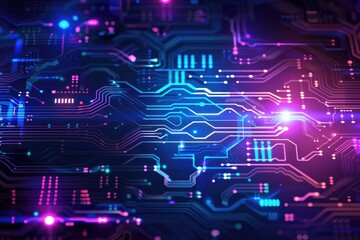 Abstract Electronic Circuit Technology Background