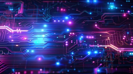 Fototapeta premium Abstract Electronic Circuit Technology Background