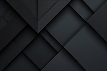 Fototapeta na wymiar Elegant Black Geometric Shapes on Dark Background