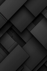 Elegant Black Geometric Shapes on Dark Background
