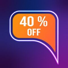 forty percent off tag - 40% off