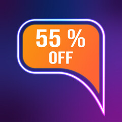 fifty five percent off tag - 55% off