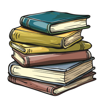 Books pile icon image cartoon vector illustration i