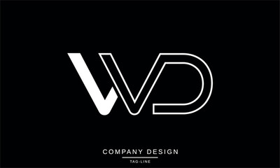 WD, DW Abstract Letters Logo Monogram design Icon Font