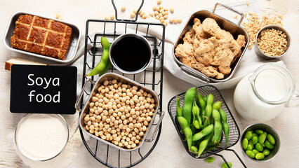 Assorted soya product..assorted soya product.Assorted soya products.