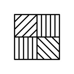 Wall texture outline icons, minimalist vector illustration ,simple transparent graphic element .Isolated on white background