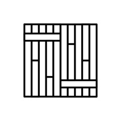 Wall texture outline icons, minimalist vector illustration ,simple transparent graphic element .Isolated on white background