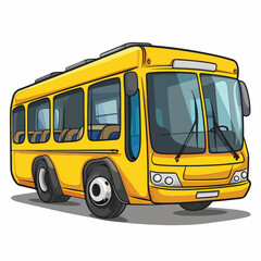 Obraz na płótnie Canvas Bus transport vehicle image cartoon vector 