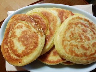 Delicious homemade hotteok, Korean snack